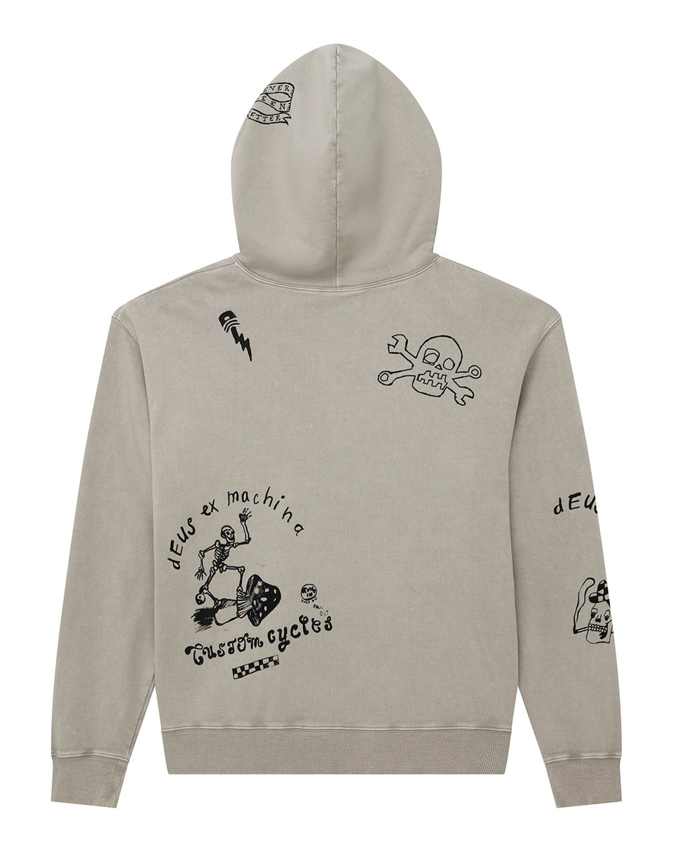 DOODLE DYED HOODIE – Deus Ex Machina/デウスエクスマキナOfficial