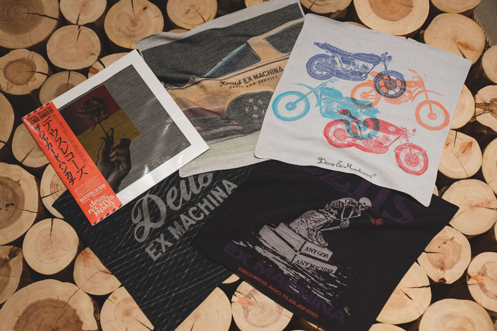 Deus Records Jacquard Handkerchief – Deus Ex Machina/デウス