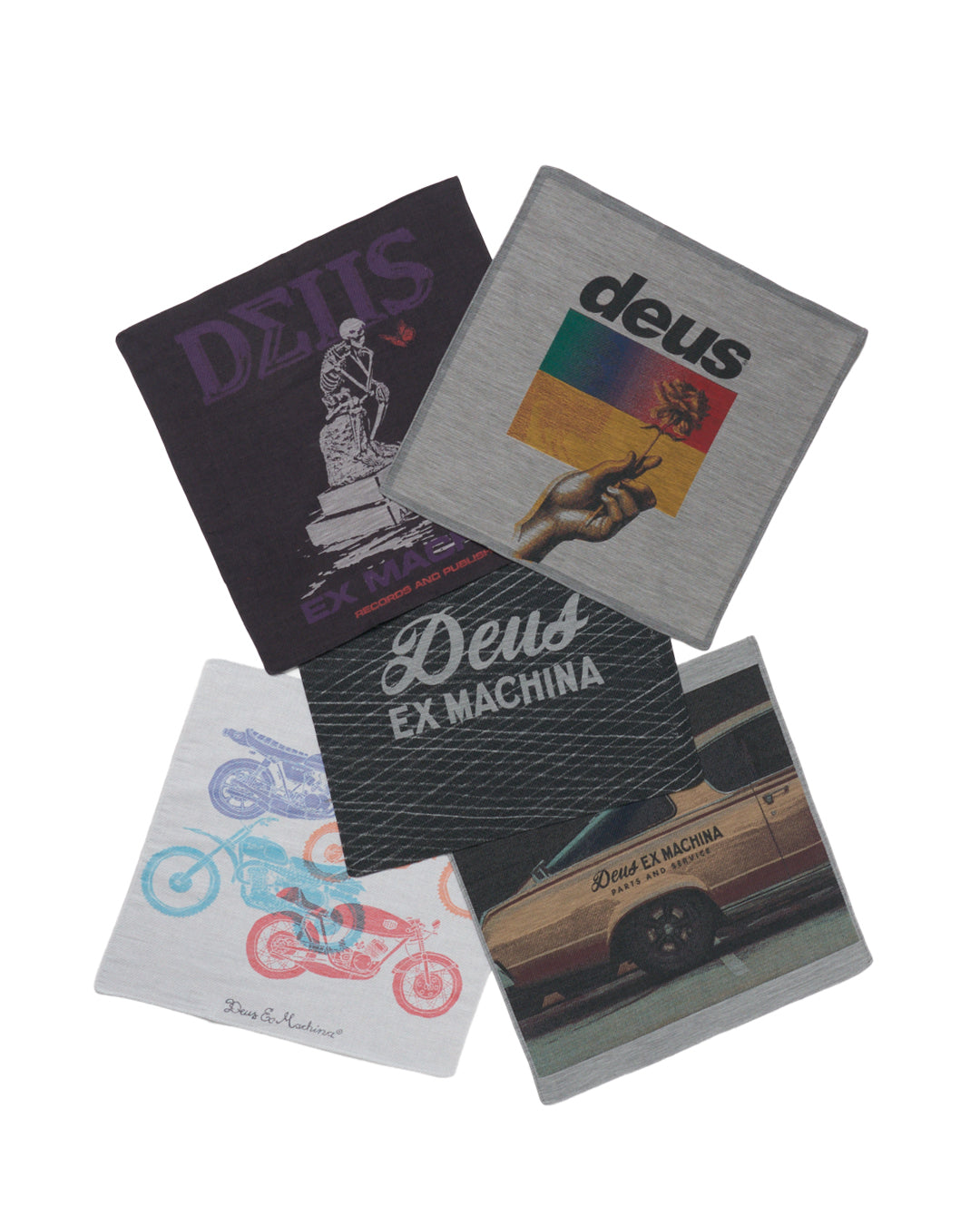 DEUS RECORDS JACQUARD HANDKERCHIEF (CROSS EXAM) – Deus Ex Machina