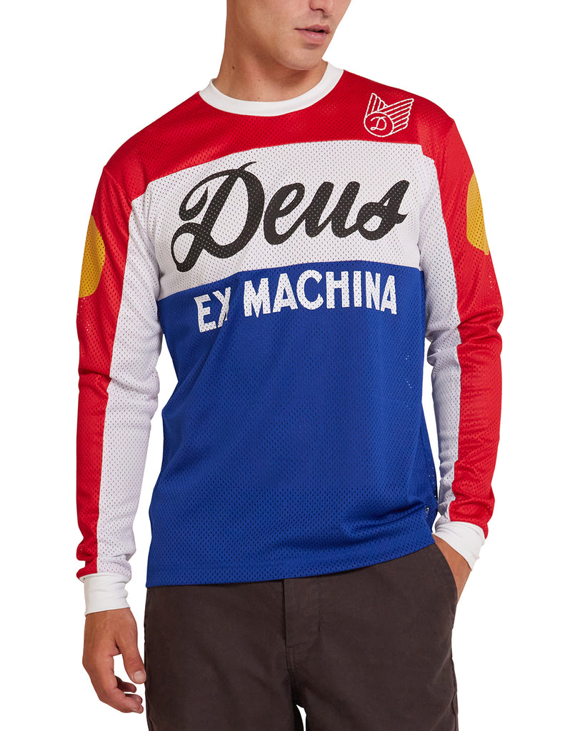 トップス DEUS SABER MOTO JERSEY L SABER MOTO JERSEY – Deus Ex Machina/デウスエクスマキナOfficial